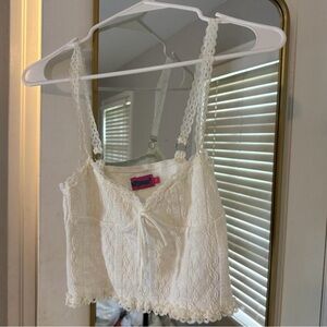 Edikted Lace Tie-Front Top